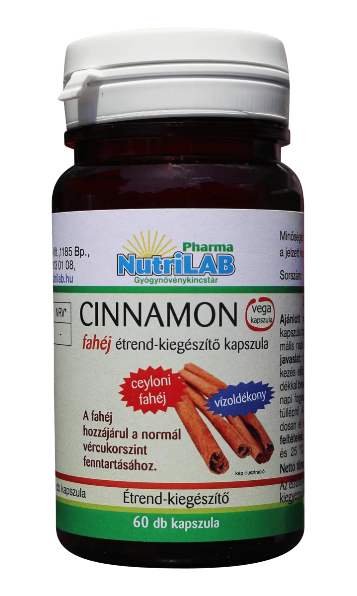 NutriLAB Cinnamon fahéj+króm -  60 db