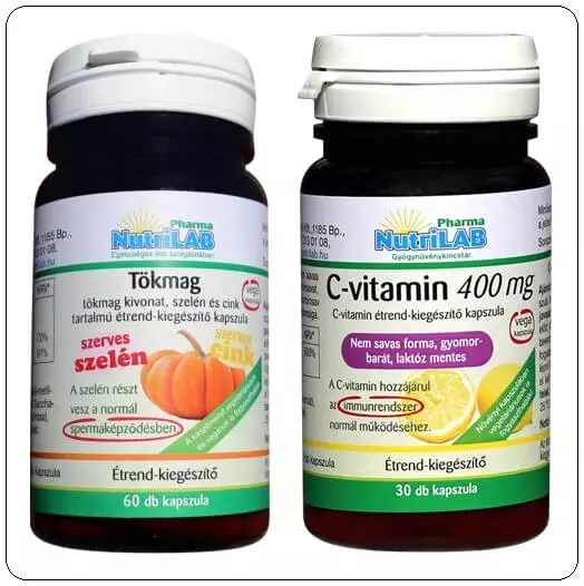 NutriLAB Tökmag szelénnel, cinkkel - 60 db + AJÁNDÉK C-vitamin (400 mg, savmentes, gyomorbarát) - 30 db