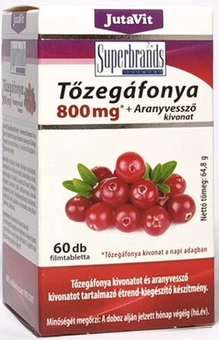 JutaVit Tőzegáfonya 800 mg + Aranyvessző kivonat - 60 db