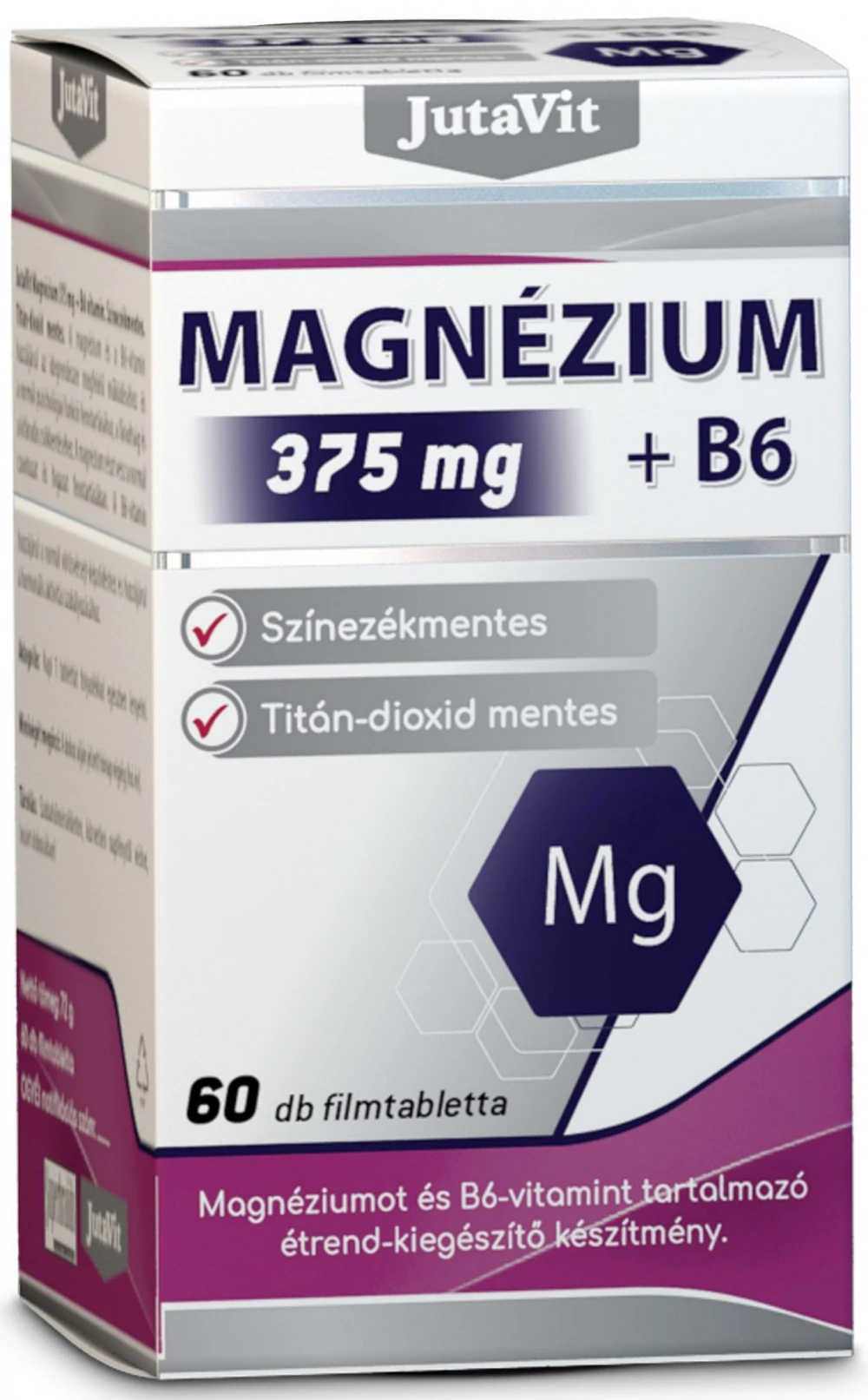 JutaVit Magnézium 375 mg + B6 vitamin - 60 db