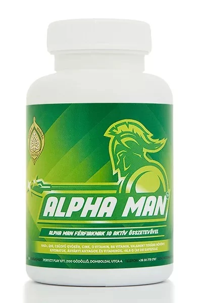 ALPHA MAN - FÉRFIERŐ NÖVELŐ ENERGIZÁLÓ ÉS IMMUNERŐSÍTŐ KÉSZÍTMÉNY - 60 db